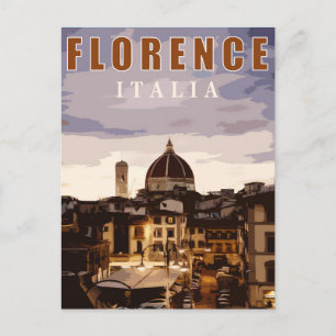 Carte Postale Cathédrale de Florence visite l'été en Italie