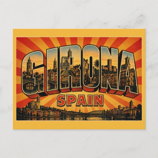 Carte Postale Cathédrale de Gérone Espagne (Devant)