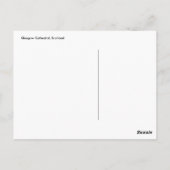 Carte Postale Cathédrale de Glasgow, Glasgow, Écosse (Dos)