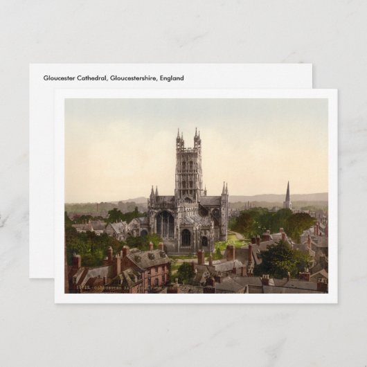 Carte Postale Cathédrale de Gloucester I, Gloucestershire, Angle (Devant / Derrière)