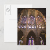 Carte Postale Cathédrale de Léon, vitraux intérieurs (Devant / Derrière)