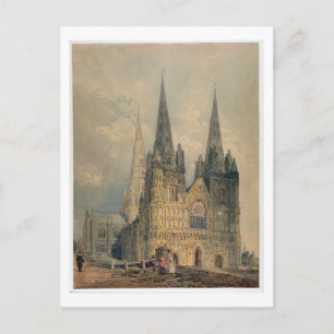 Carte Postale Cathédrale de Lichfield, Staffordshire, 1794 (avec
