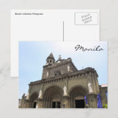 Carte Postale cathédrale de manille (Devant / Derrière)