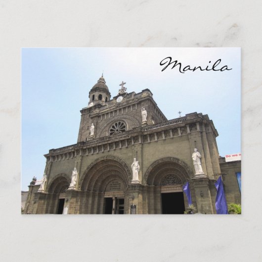 Carte Postale cathédrale de manille (Devant)
