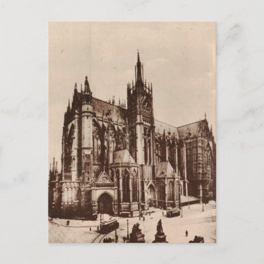 Carte Postale Cathédrale de Metz France Réplique 1930 (Devant)