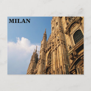 Carte Postale Cathédrale de Milan au coucher du soleil
