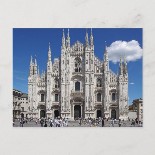 Carte postale Cathédrale de Milan, Piazza Duomo, I (Devant)
