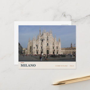 Carte Postale Cathédrale de Milan sur la Piazza del Duomo