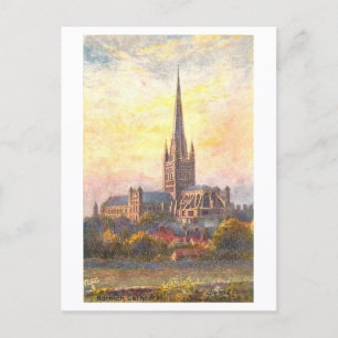 Carte Postale Cathédrale de Norwich vintage