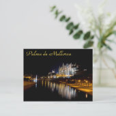 Carte Postale Cathédrale de Palma de Majorque la nuit - Espagne (Debout devant)