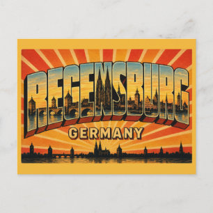 Carte Postale Cathédrale de Ratisbonne en Allemagne