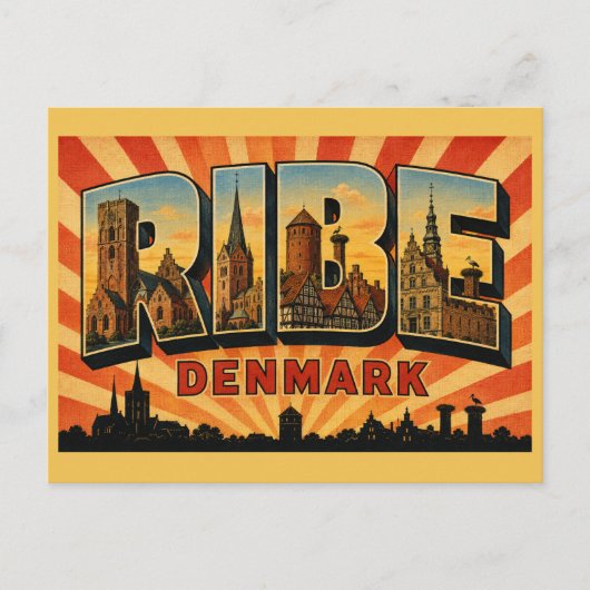 Carte Postale Cathédrale de Ribe Danemark (Devant)