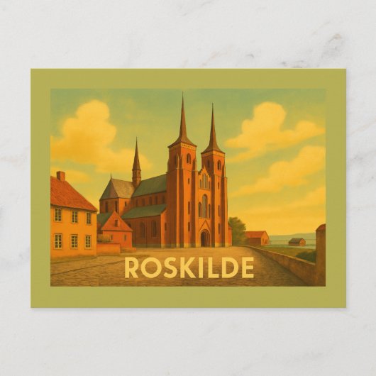 Carte Postale Cathédrale de Roskilde Danemark (Devant)