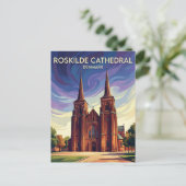 Carte Postale Cathédrale de Roskilde Danemark (Debout devant)