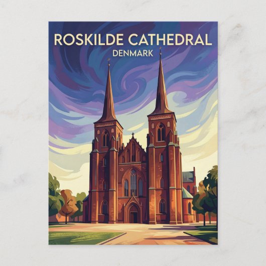 Carte Postale Cathédrale de Roskilde Danemark (Devant)