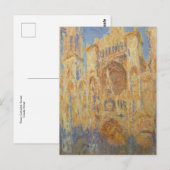 Carte postale Cathédrale de Rouen, Coucher de sole (Devant / Derrière)