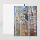 Carte Postale Cathédrale de Rouen, Magie en Bleu par Claude Mone (Devant / Derrière)