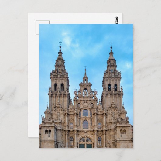 Carte Postale Cathédrale de Saint-Jacques-de-Compostelle (Devant / Derrière)