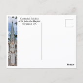 Carte Postale Cathédrale de Savannah Basilique de Saint Jean le (Dos)