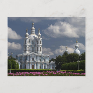 Carte Postale Cathédrale de Smolny à Saint-Pétersbourg, Russie
