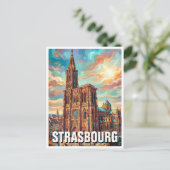 Carte Postale Cathédrale de Strasbourg (Debout devant)