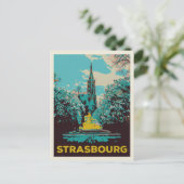Carte Postale Cathédrale de Strasbourg, illustration France (Debout devant)