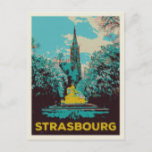 Carte Postale Cathédrale de Strasbourg, illustration France (Devant)