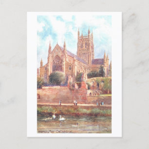 Carte Postale Cathédrale de Worcester vintage