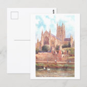 Carte Postale Cathédrale de Worcester vintage (Devant / Derrière)