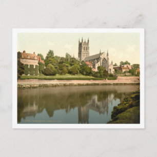 Carte Postale Cathédrale de Worcester, Worcestershire, Angleterr