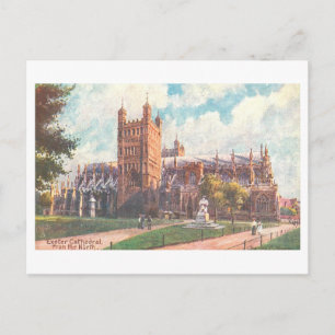 Carte Postale Cathédrale d'Exeter vintage