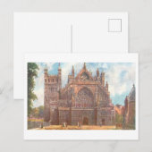 Carte Postale Cathédrale d'Exeter vintage (Devant / Derrière)