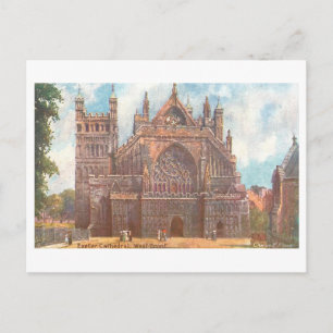 Carte Postale Cathédrale d'Exeter vintage