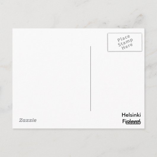 Carte Postale Cathédrale d'Helsinki (Dos)