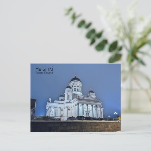 Carte Postale Cathédrale d'Helsinki (Debout devant)