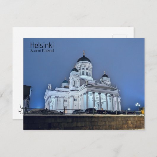 Carte Postale Cathédrale d'Helsinki (Devant / Derrière)
