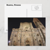 Carte Postale Cathédrale du Duomo, Florence (Devant / Derrière)