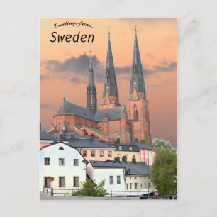 Carte Postale Cathédrale d'Uppsala à Uppsala Suède
