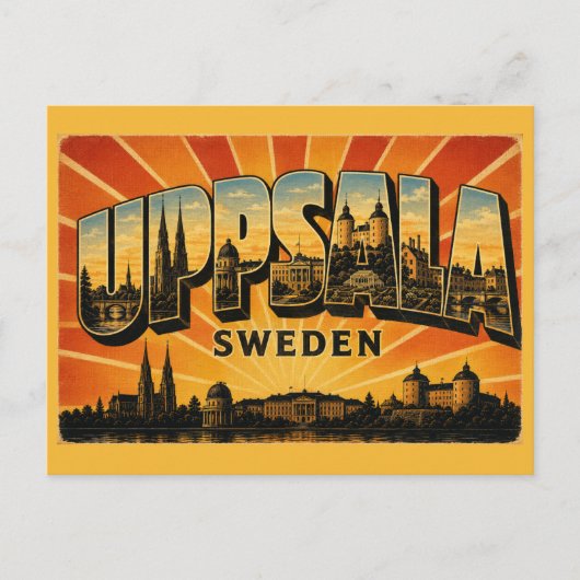Carte Postale Cathédrale d'Uppsala en Suède (Devant)