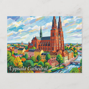 Carte Postale Cathédrale d'Uppsala Suède
