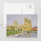 Carte Postale Cathédrale et College Green de Bristol 1989 (Devant / Derrière)