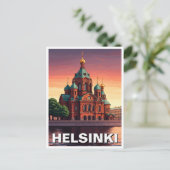 Carte Postale Cathédrale Helsinki Finlande Uspenski (Debout devant)