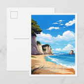 Carte Postale Cathédrale Marine Cove Illustration de voyage (Devant / Derrière)