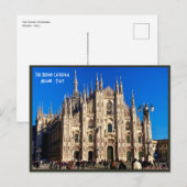 Carte Postale Cathédrale Milan Duomo - Italie (Devant / Derrière)