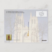 Carte Postale Cathédrale nationale de Washington DC (Dos)