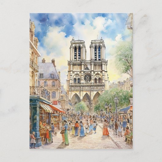 Carte Postale Cathédrale Notre-Dame de Paris (Devant)
