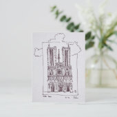 Carte Postale Cathédrale Notre-Dame de Paris | Ille de la Cite (Debout devant)