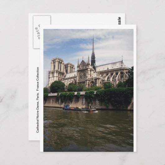 Carte Postale Cathédrale Notre-Dame, Paris (Devant / Derrière)