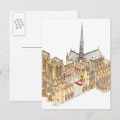 Carte Postale Cathédrale Notre-Dame. Paris France (Devant / Derrière)