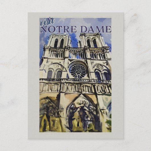 Carte Postale Cathédrale Notre-Dame Paris France Vintage (Devant)